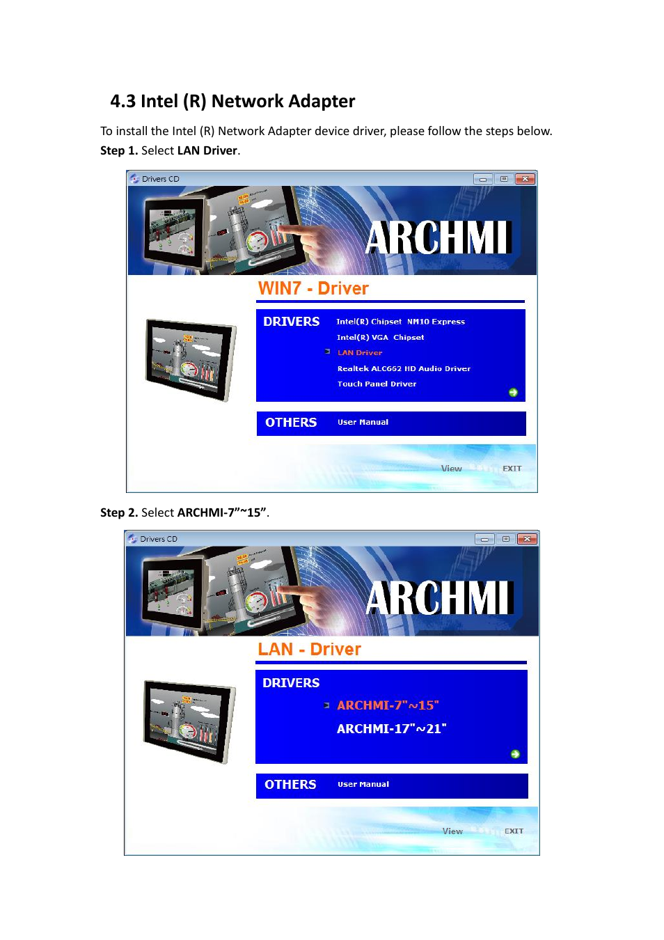 3 intel (r) network adapter | Aplex Technology ARCHMI-707 User Manual | Page 77 / 108