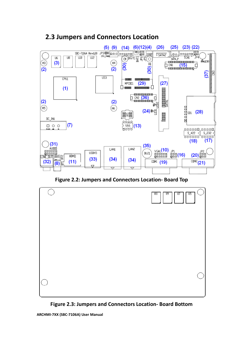 3 jumpers and connectors location………………………………….…26, 3 jumpers and connectors location | Aplex Technology ARCHMI-716 User Manual | Page 27 / 114