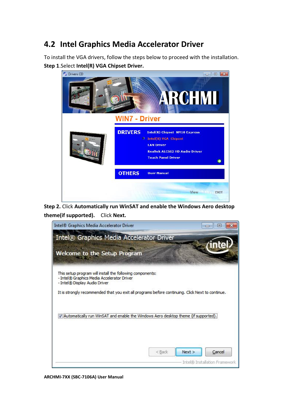 2 intel graphics media accelerator driver | Aplex Technology ARCHMI-716 User Manual | Page 79 / 114