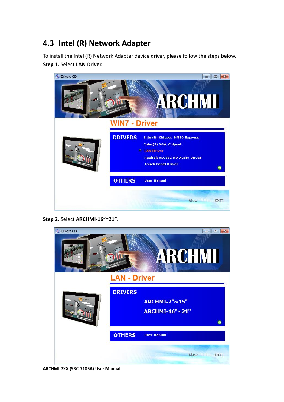 3 intel (r) network adapter…………………………………..…………….81, 3 intel (r) network adapter | Aplex Technology ARCHMI-716 User Manual | Page 82 / 114