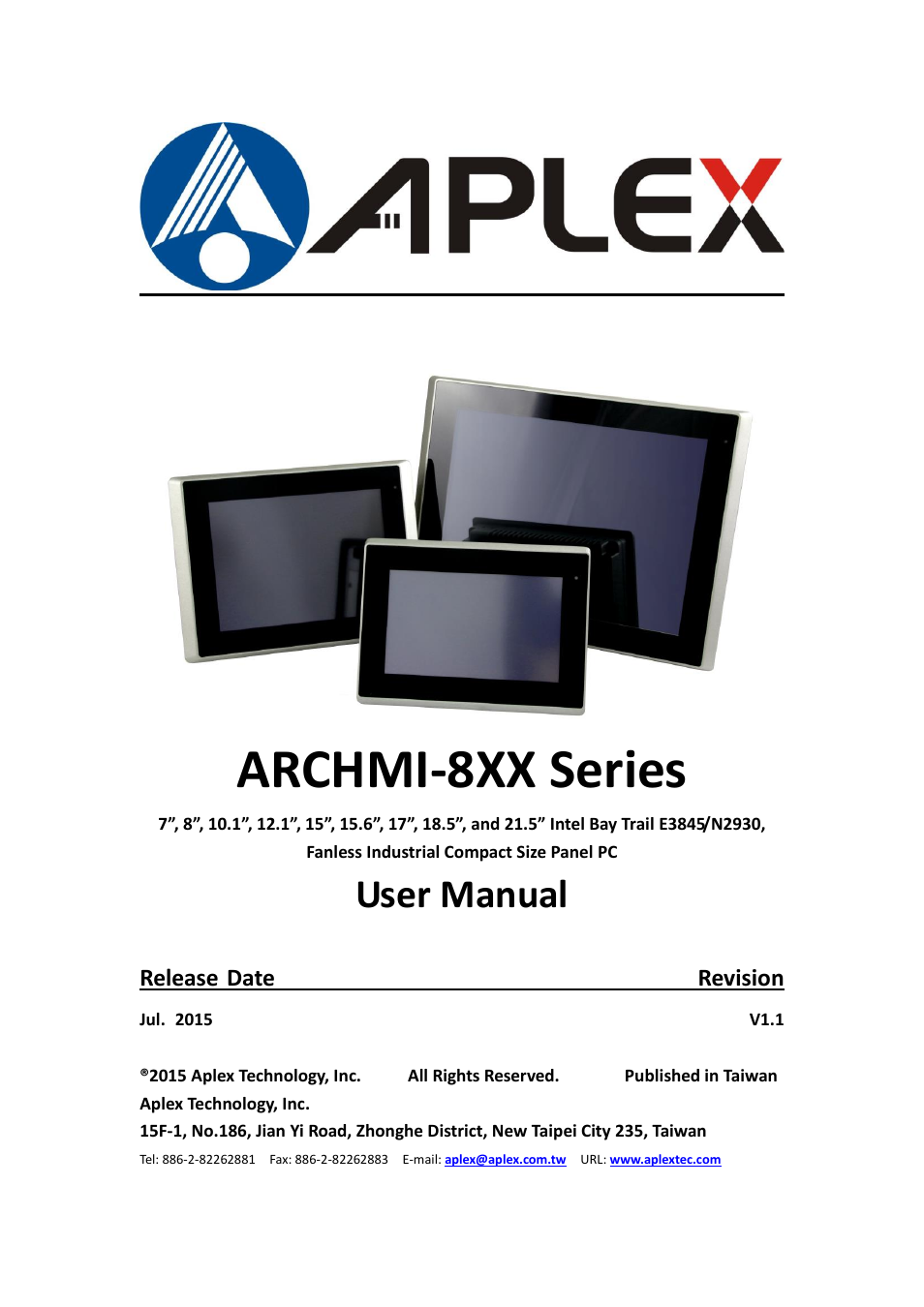 Aplex Technology ARCHMI-807 User Manual | 121 pages