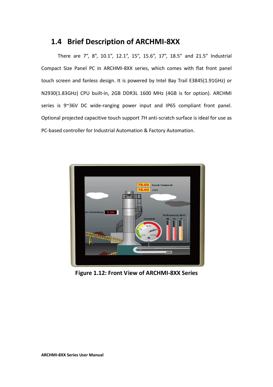 4 brief description of archmi-8xx | Aplex Technology ARCHMI-807 User Manual | Page 18 / 121