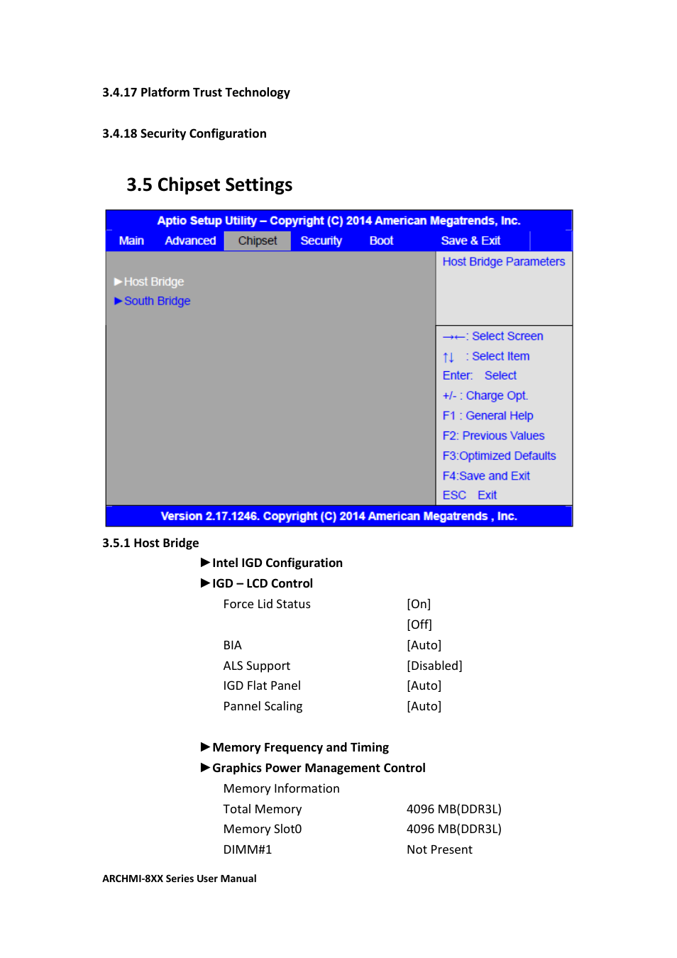 5 chipset settings | Aplex Technology ARCHMI-807 User Manual | Page 72 / 121