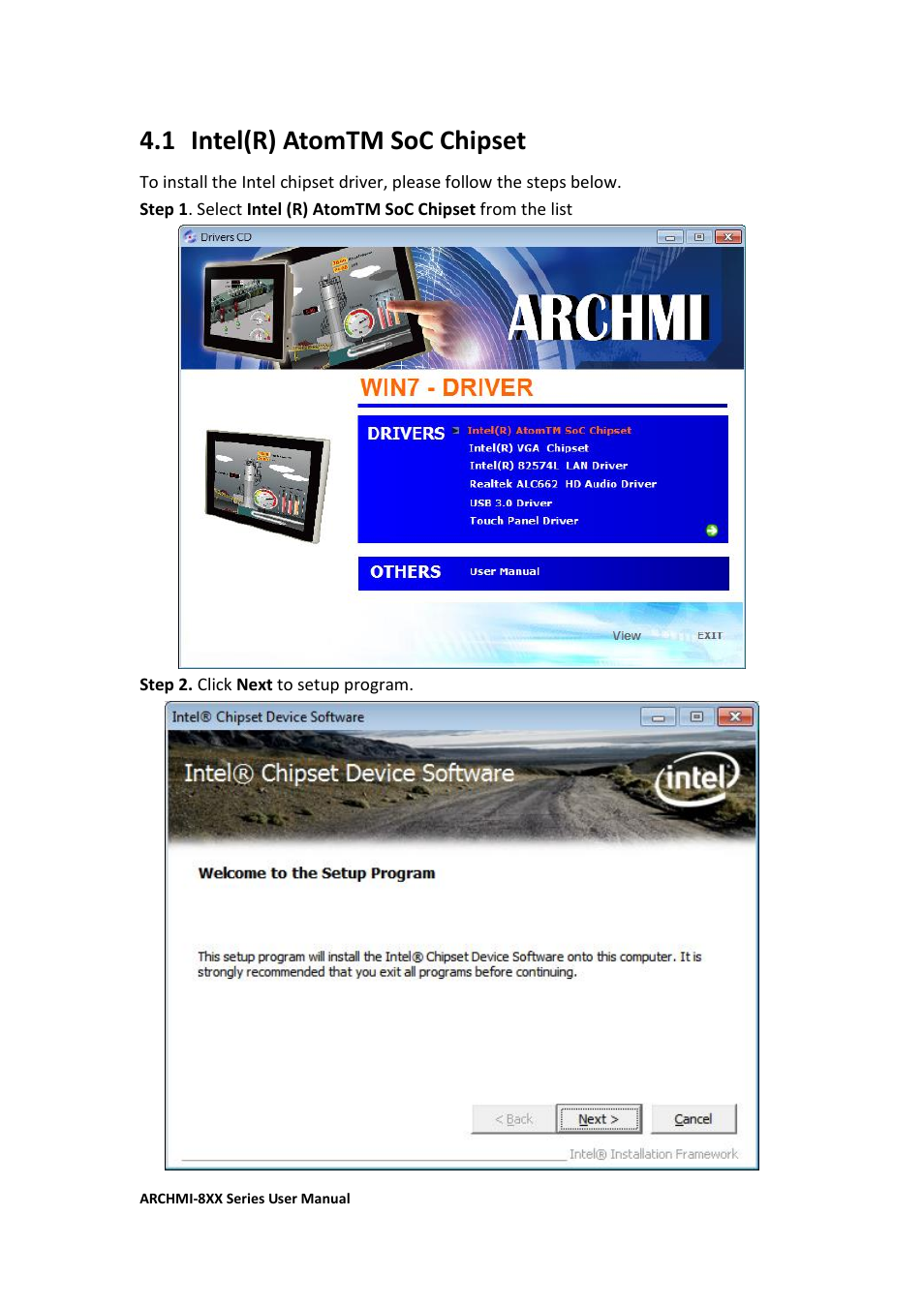 1 intel(r) atomtm soc chipset | Aplex Technology ARCHMI-807 User Manual | Page 79 / 121