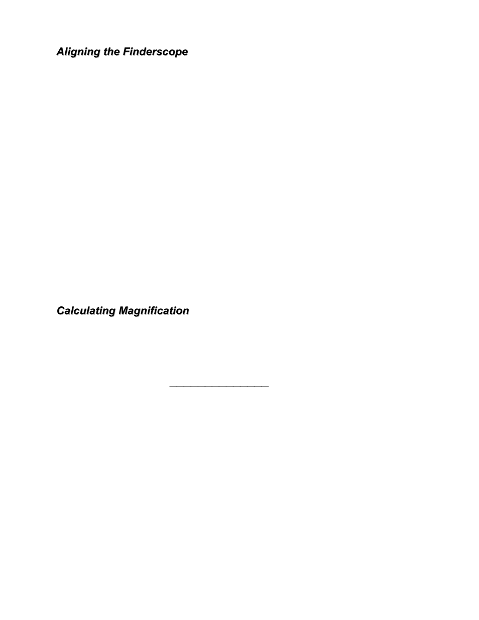 Aligning the finderscope, Calculating magnification | Celestron XLT series User Manual | Page 21 / 60