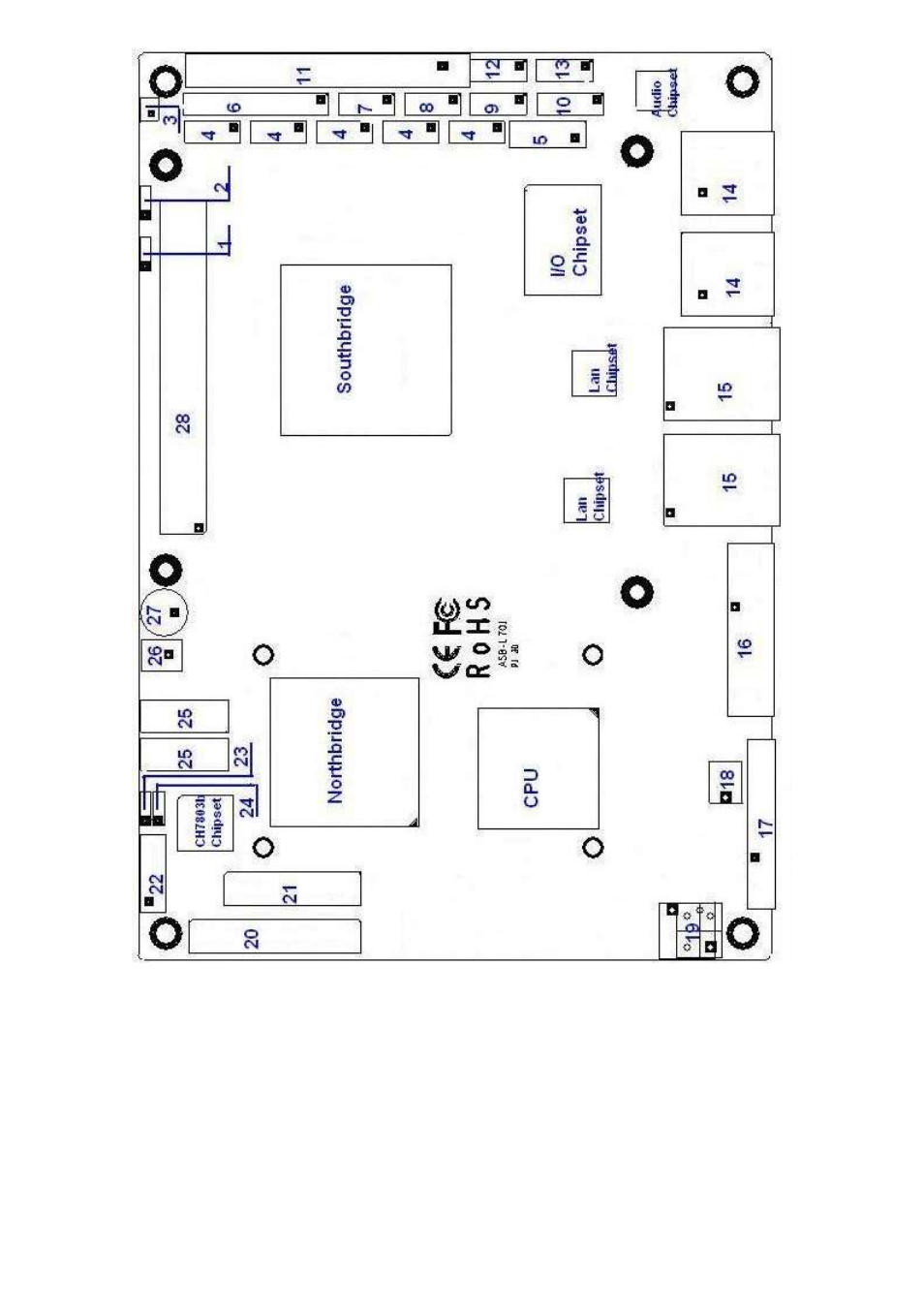 Figure 2.3: connector and jumper locations | Aplex Technology AHM-6057A User Manual | Page 20 / 89