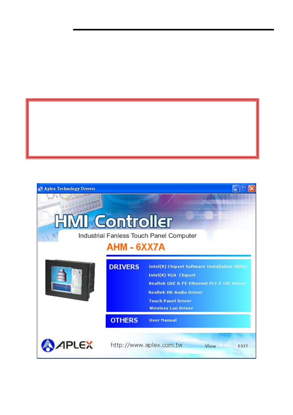 Chapter 4 installation of drivers | Aplex Technology AHM-6057A User Manual | Page 60 / 89