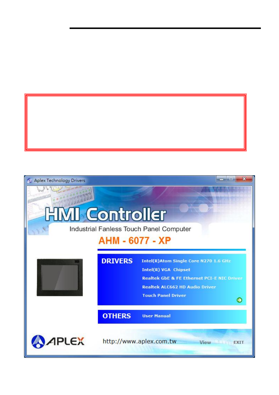 Chapter 4 installation of drivers | Aplex Technology AHM-6077 User Manual | Page 37 / 63