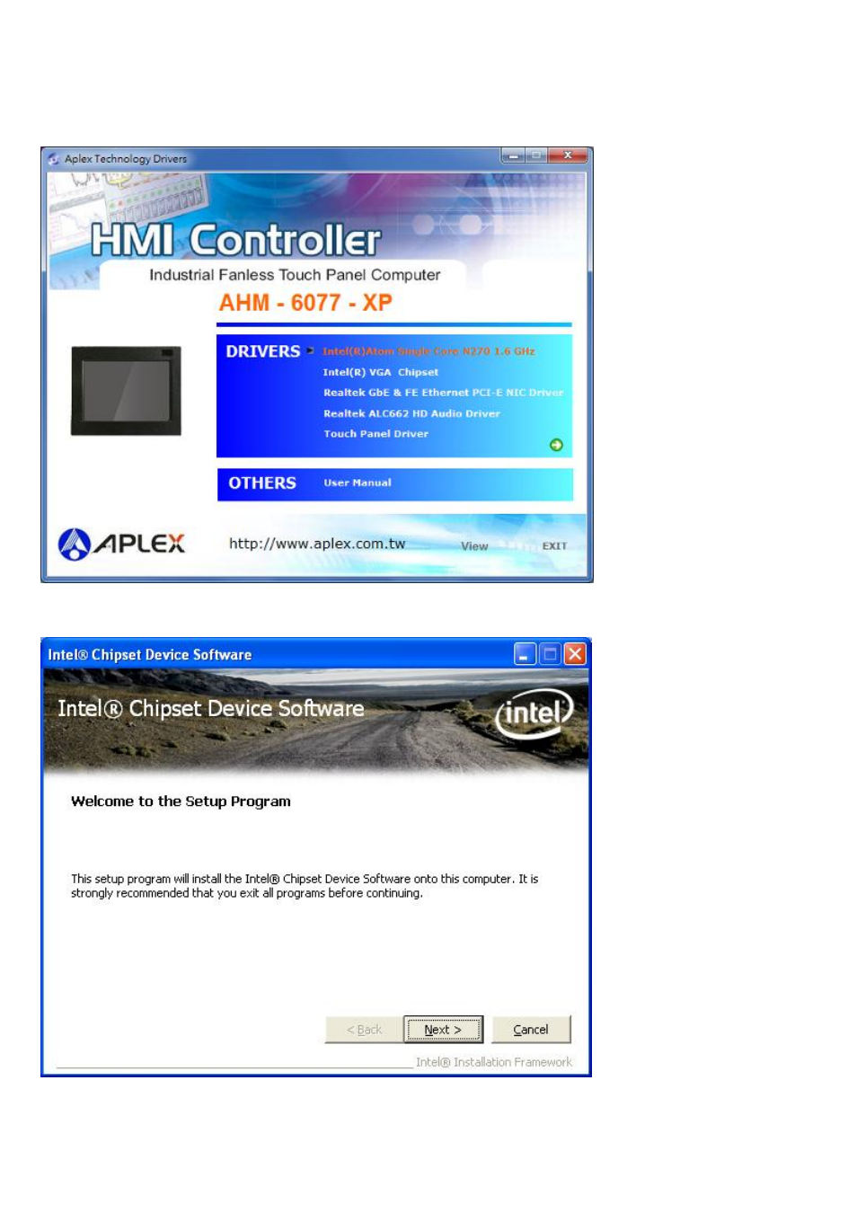 1 intel chipset driver | Aplex Technology AHM-6077 User Manual | Page 38 / 63