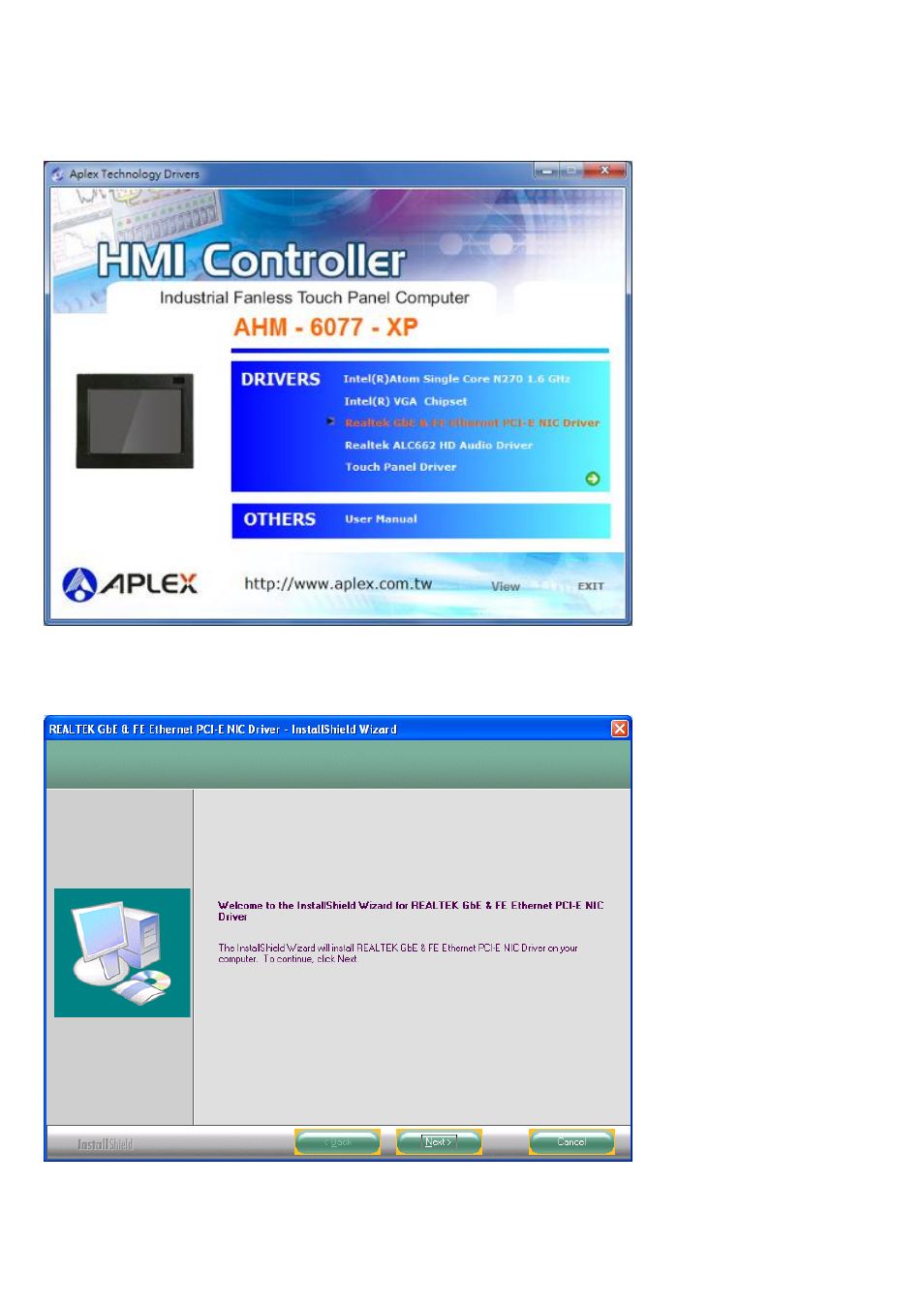 3 realtek gbe & fe ethernet pci-e nic driver | Aplex Technology AHM-6077 User Manual | Page 44 / 63