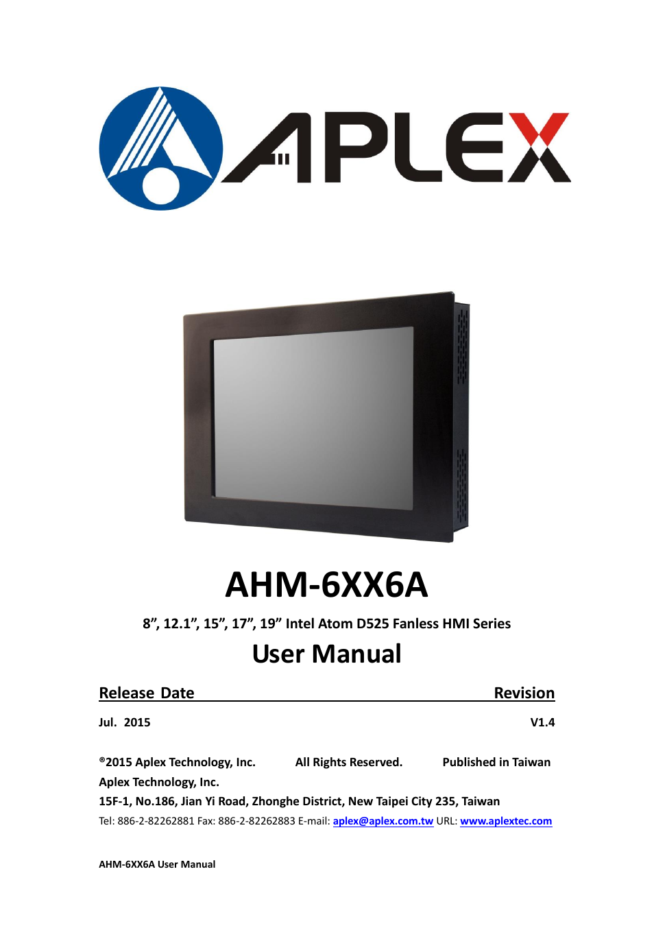 Aplex Technology AHM-6086A User Manual | 89 pages