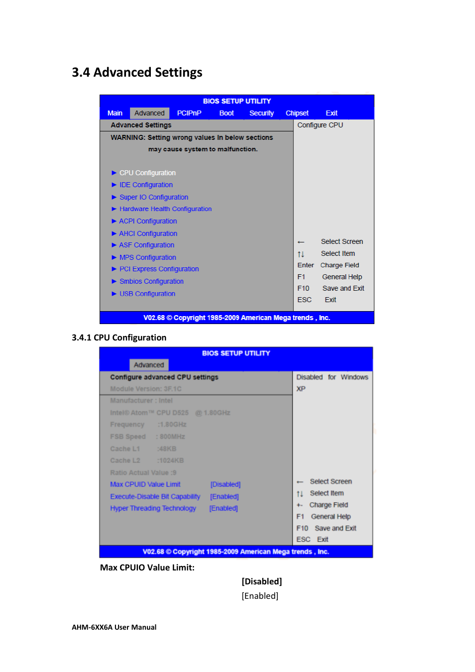 4 advanced settings | Aplex Technology AHM-6086A User Manual | Page 35 / 89