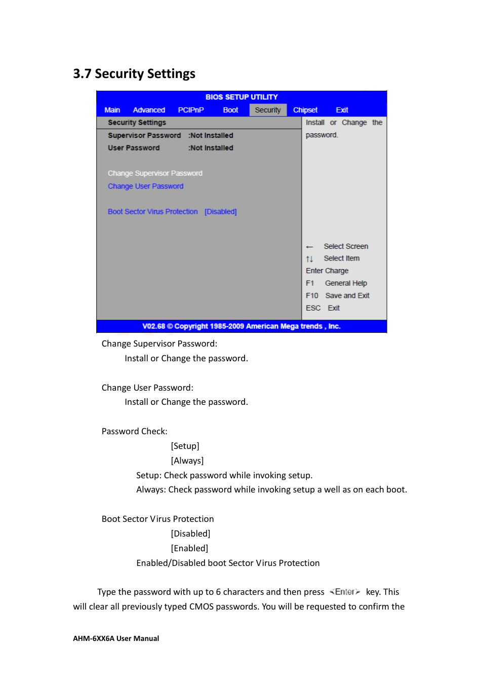7 security settings | Aplex Technology AHM-6086A User Manual | Page 46 / 89