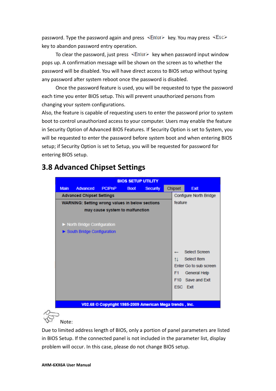 8 advanced chipset settings | Aplex Technology AHM-6086A User Manual | Page 47 / 89