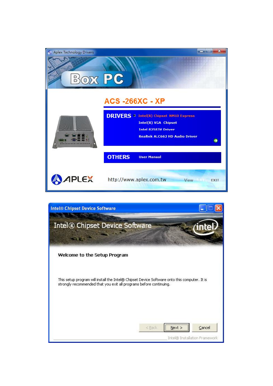 1 intel chipset driver | Aplex Technology ACS-2663C User Manual | Page 62 / 72