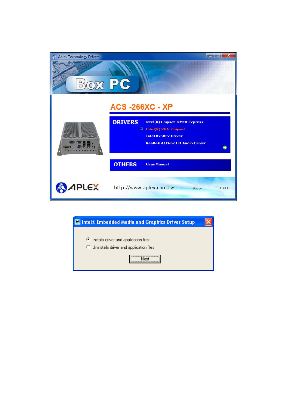 2 intel graphics media accelerator driver | Aplex Technology ACS-2663C User Manual | Page 65 / 72