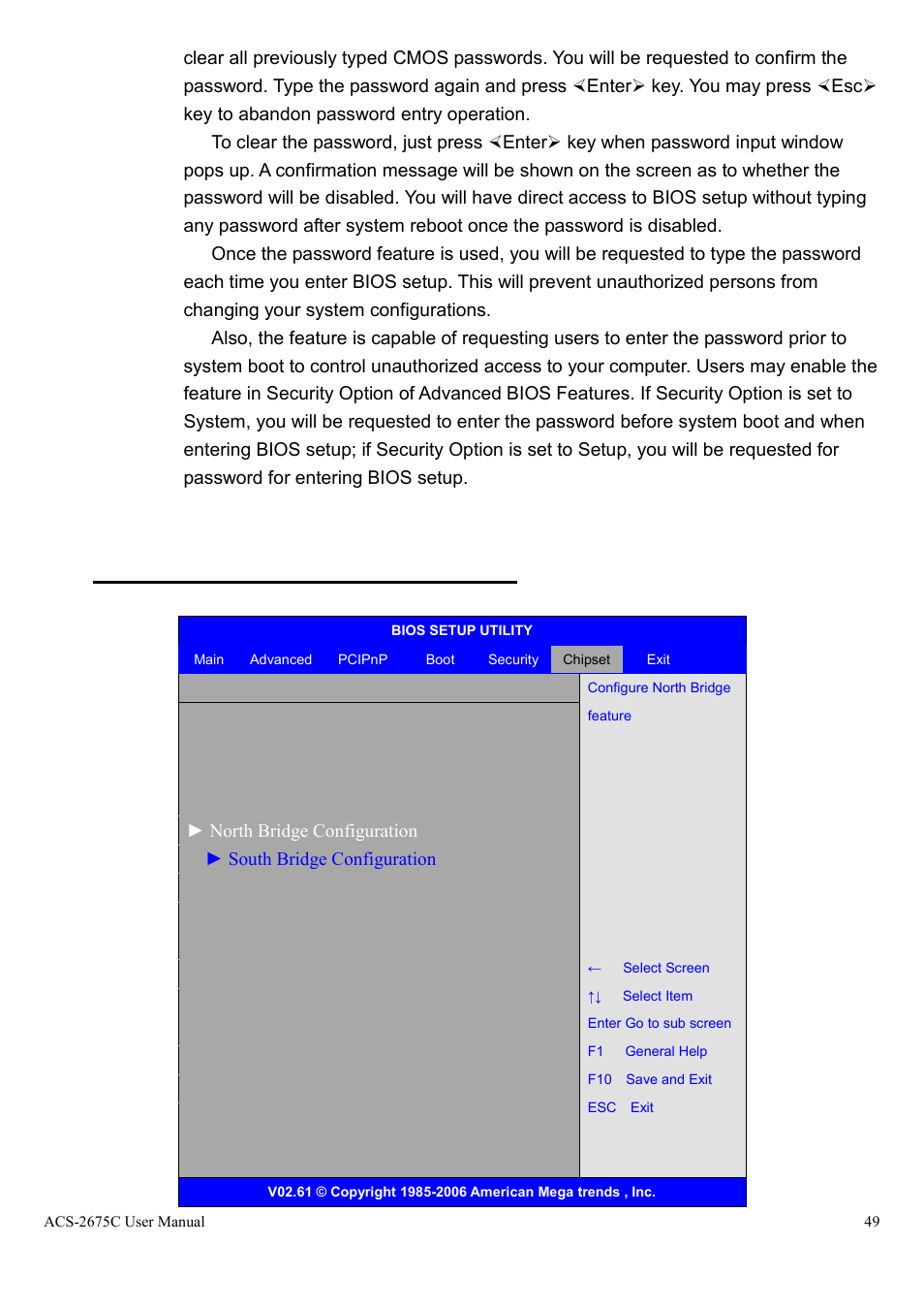 8 advanced chipset settings | Aplex Technology ACS-2675C User Manual | Page 49 / 73