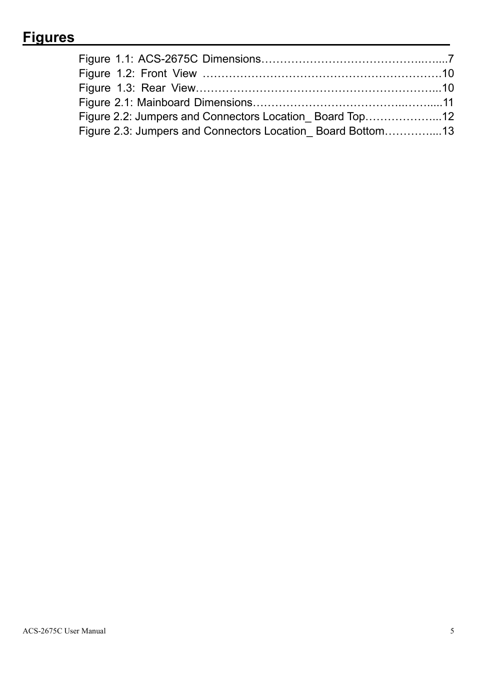 Figures | Aplex Technology ACS-2675C User Manual | Page 5 / 73