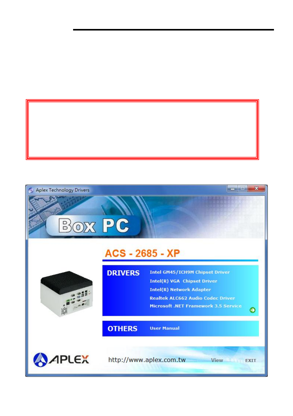 Chapter 4 installation of drivers | Aplex Technology ACS-2685 User Manual | Page 67 / 82