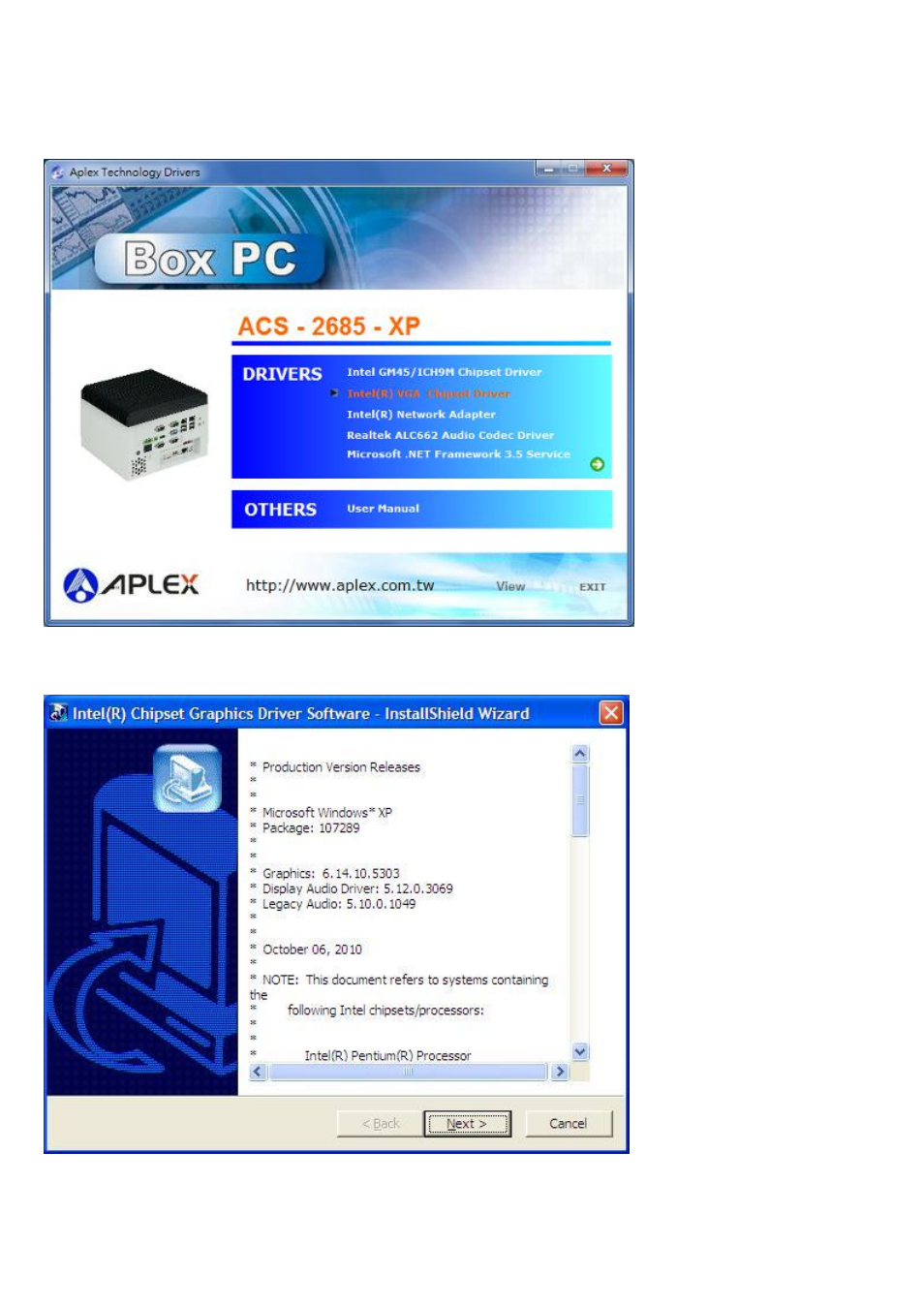 2 intel graphics media accelerator driver | Aplex Technology ACS-2685 User Manual | Page 71 / 82