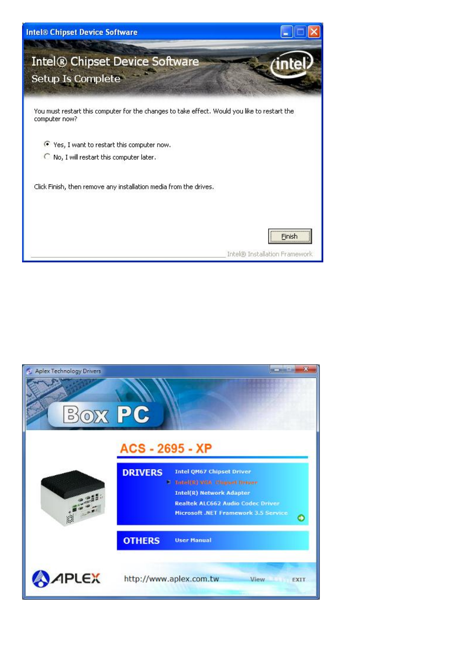 2 intel vga chipset driver | Aplex Technology ACS-2695A User Manual | Page 84 / 97