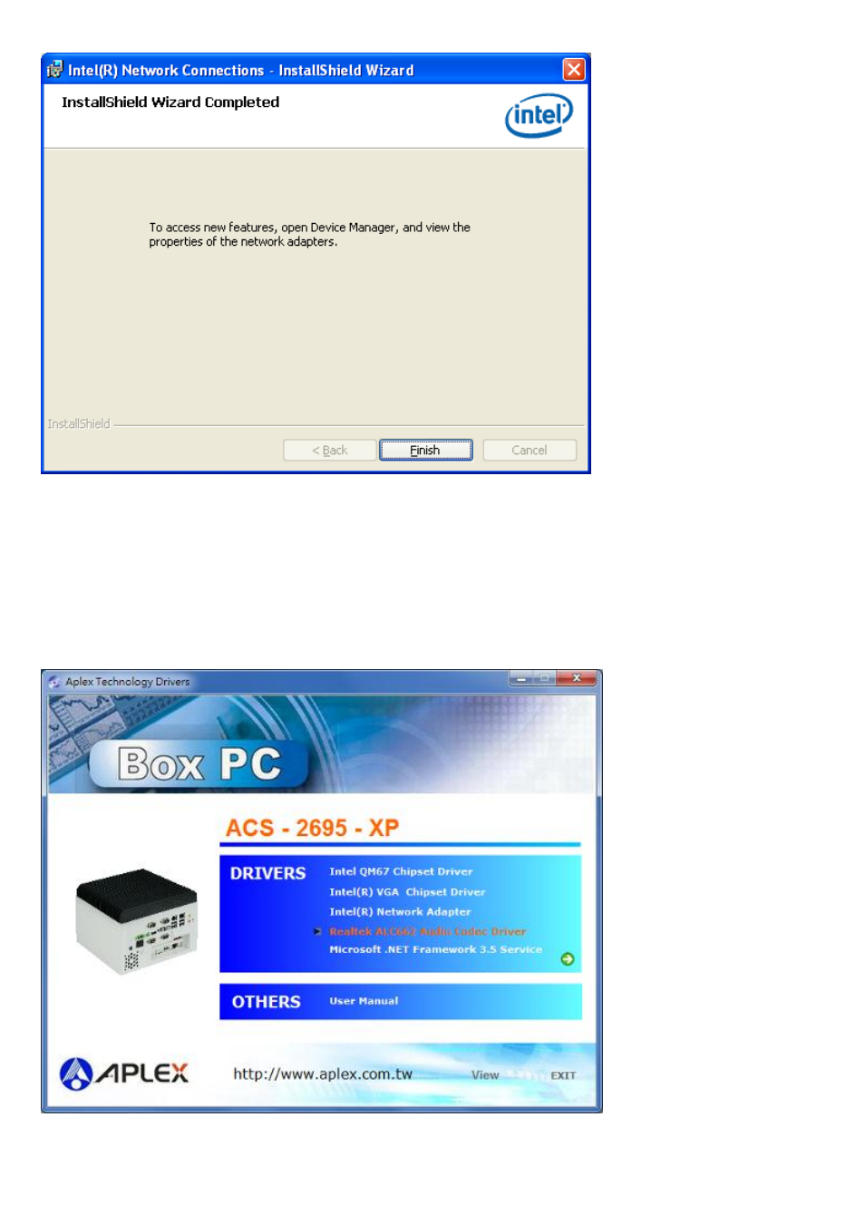 4 realtek hd audio driver installation | Aplex Technology ACS-2695A User Manual | Page 93 / 97