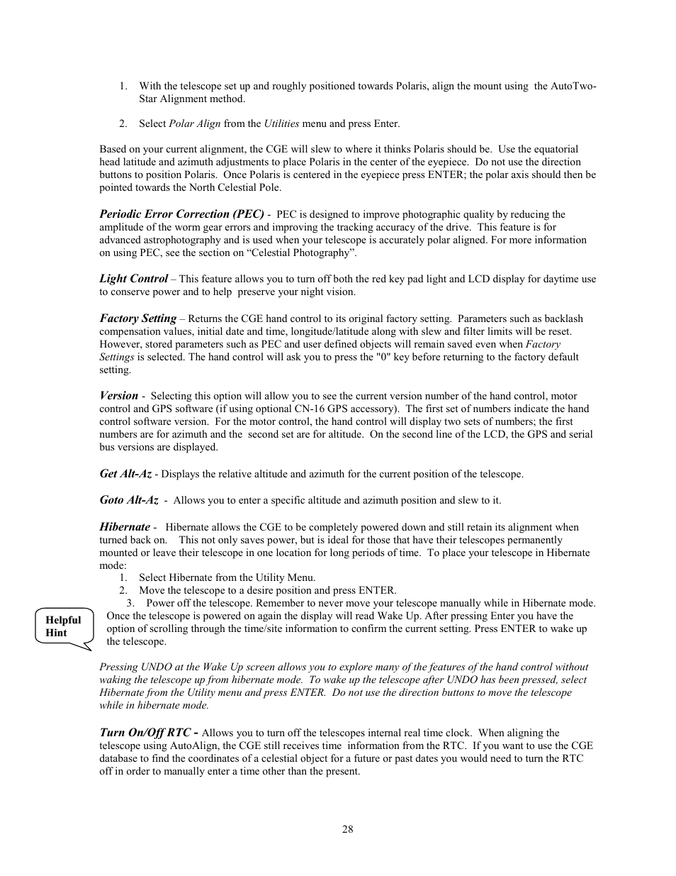 Celestron CGE1100 User Manual | Page 28 / 75