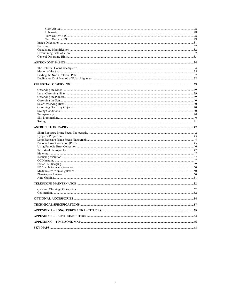 Celestron CGE1100 User Manual | Page 3 / 75