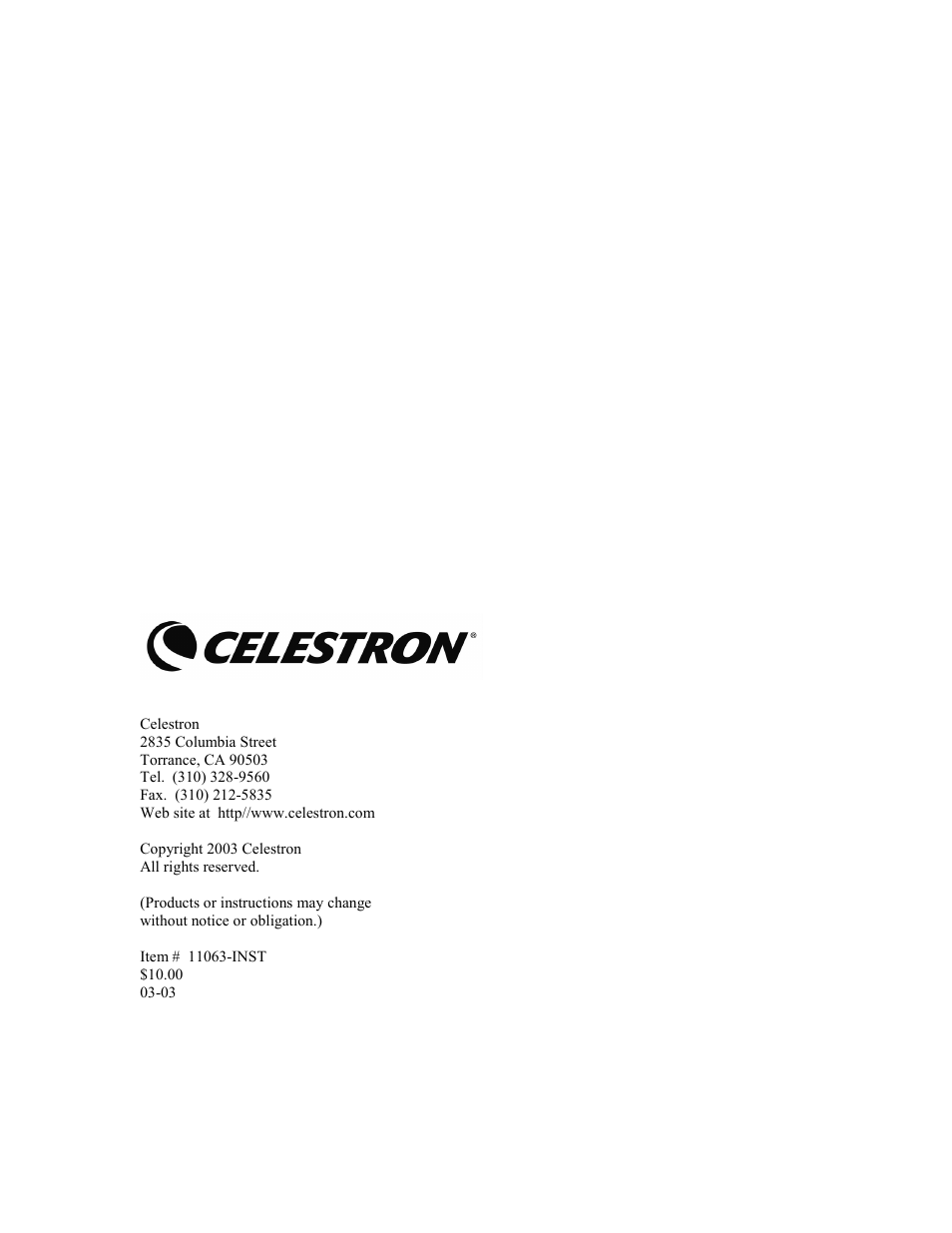 Celestron CGE1100 User Manual | Page 75 / 75