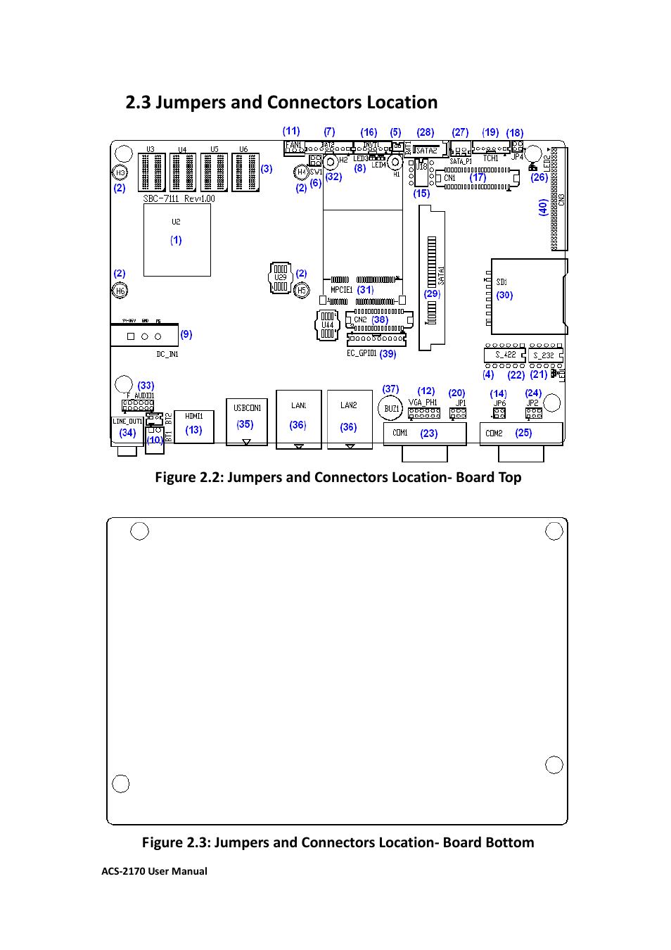 3 jumpers and connectors location | Aplex Technology ACS-2170 User Manual | Page 16 / 77