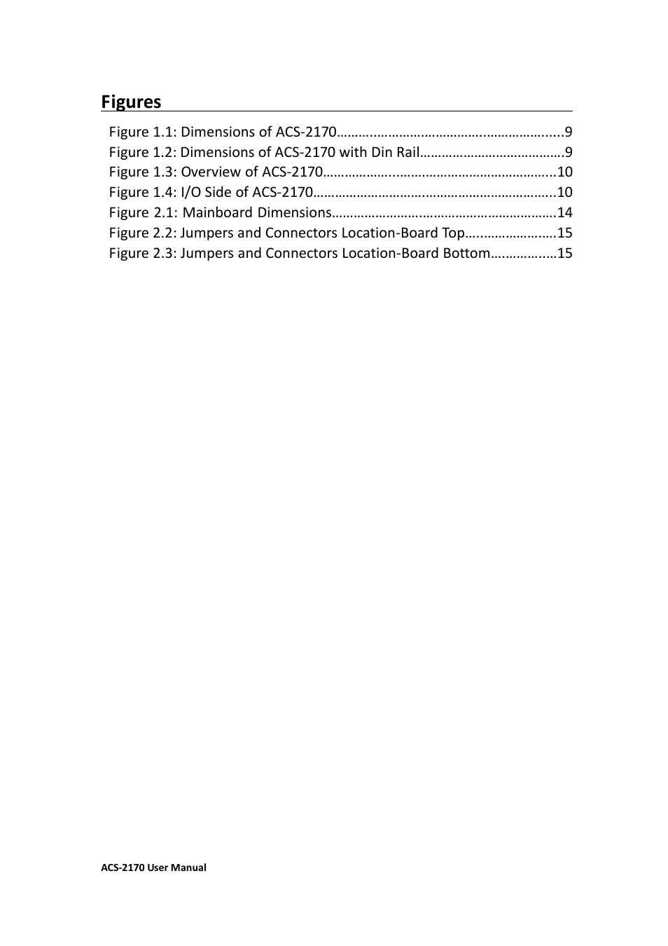 Figures | Aplex Technology ACS-2170 User Manual | Page 7 / 77