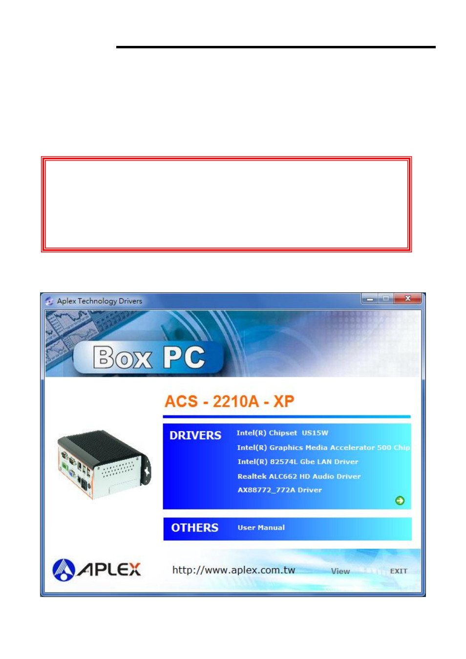 Chapter 4 installation of drivers | Aplex Technology ACS-2210A User Manual | Page 56 / 72