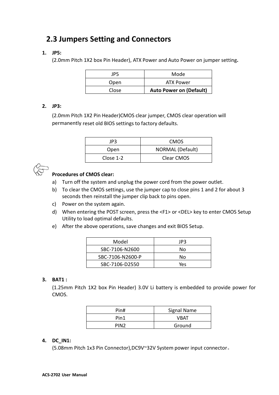 3 jumpers setting and connectors | Aplex Technology ACS-2702 User Manual | Page 13 / 48