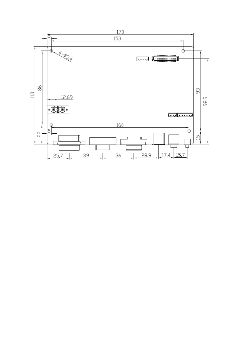 Board dimensions | Aplex Technology ARCDIS-107 User Manual | Page 40 / 41