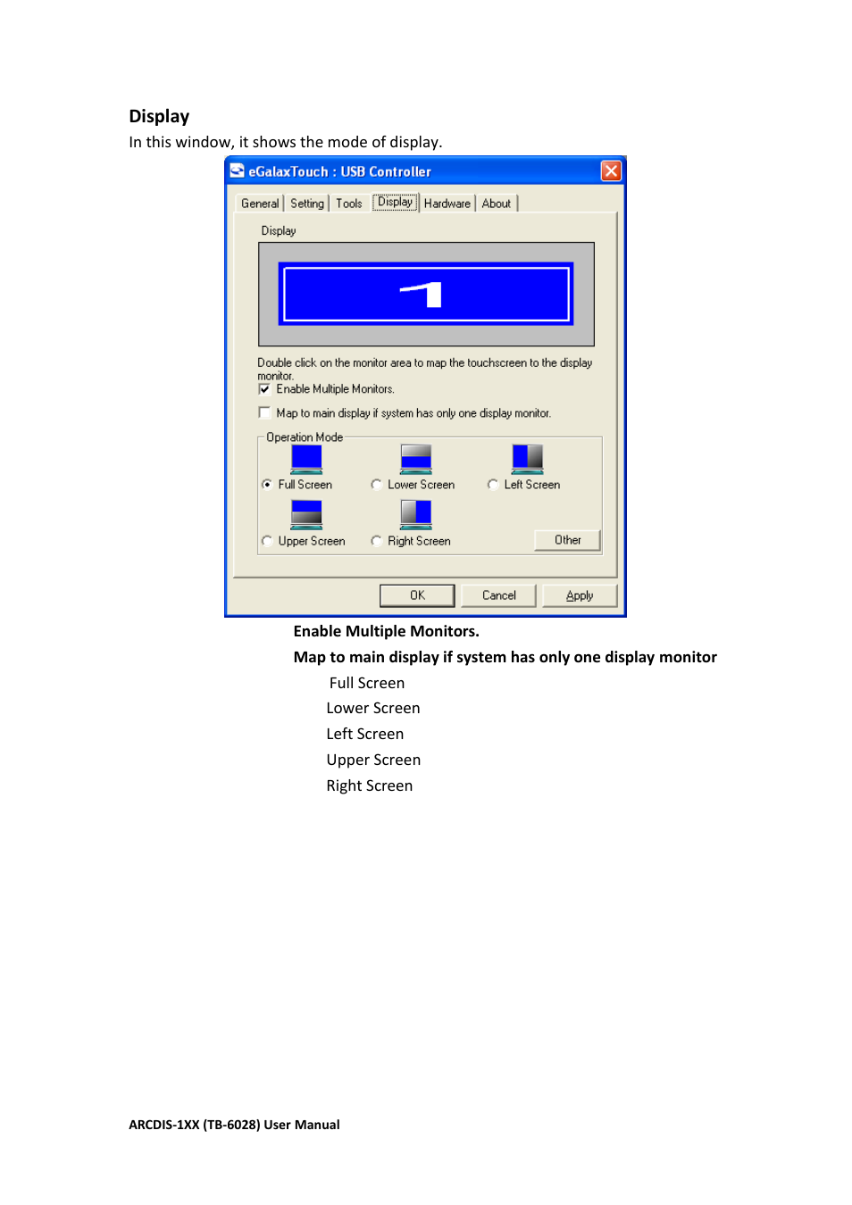 Display | Aplex Technology ARCDIS-108 User Manual | Page 48 / 54