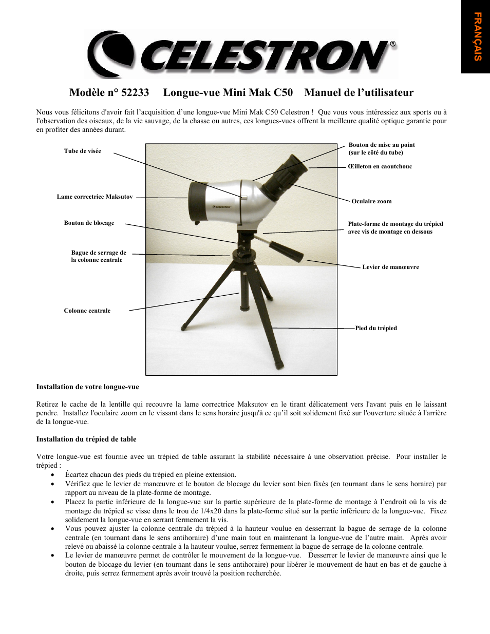 Celestron Mini Mak Spotting Scope 52233 User Manual | Page 7 / 10