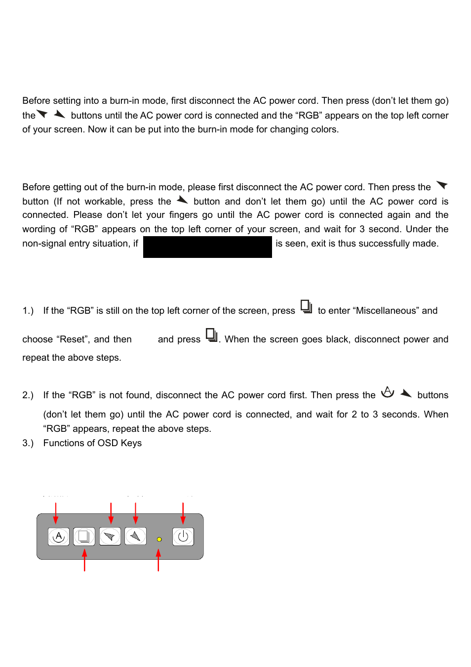 4 ad board osd functions | Aplex Technology ADP-1156 User Manual | Page 15 / 16
