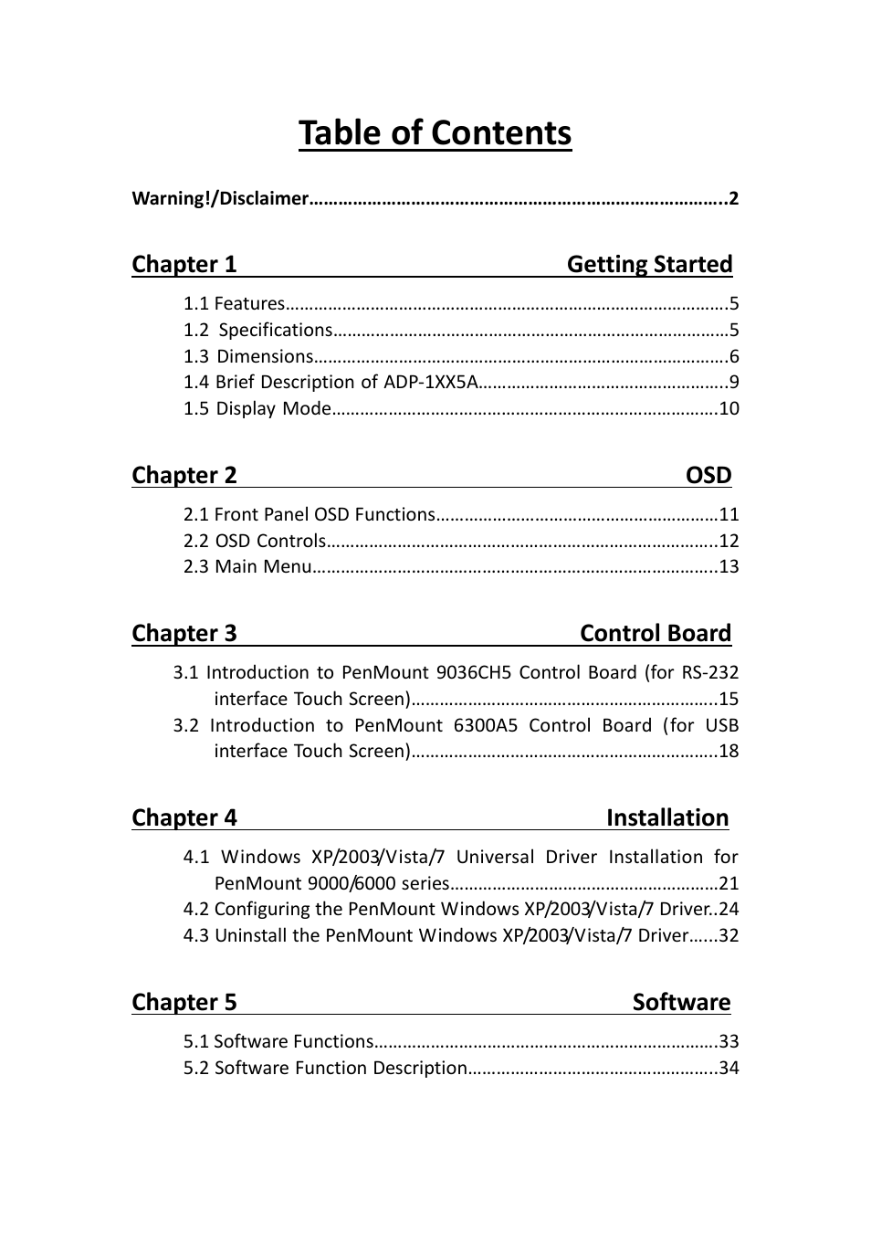 Aplex Technology ADP-1125A User Manual | Page 3 / 39