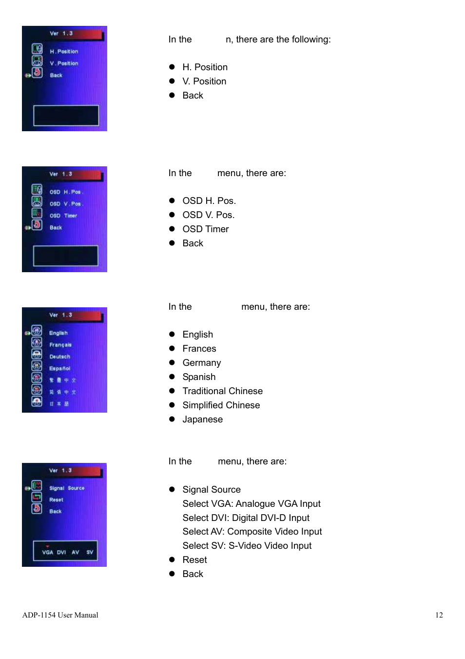 Aplex Technology ADP-1154 User Manual | Page 12 / 44