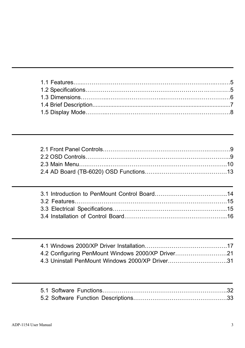 Aplex Technology ADP-1154 User Manual | Page 3 / 44