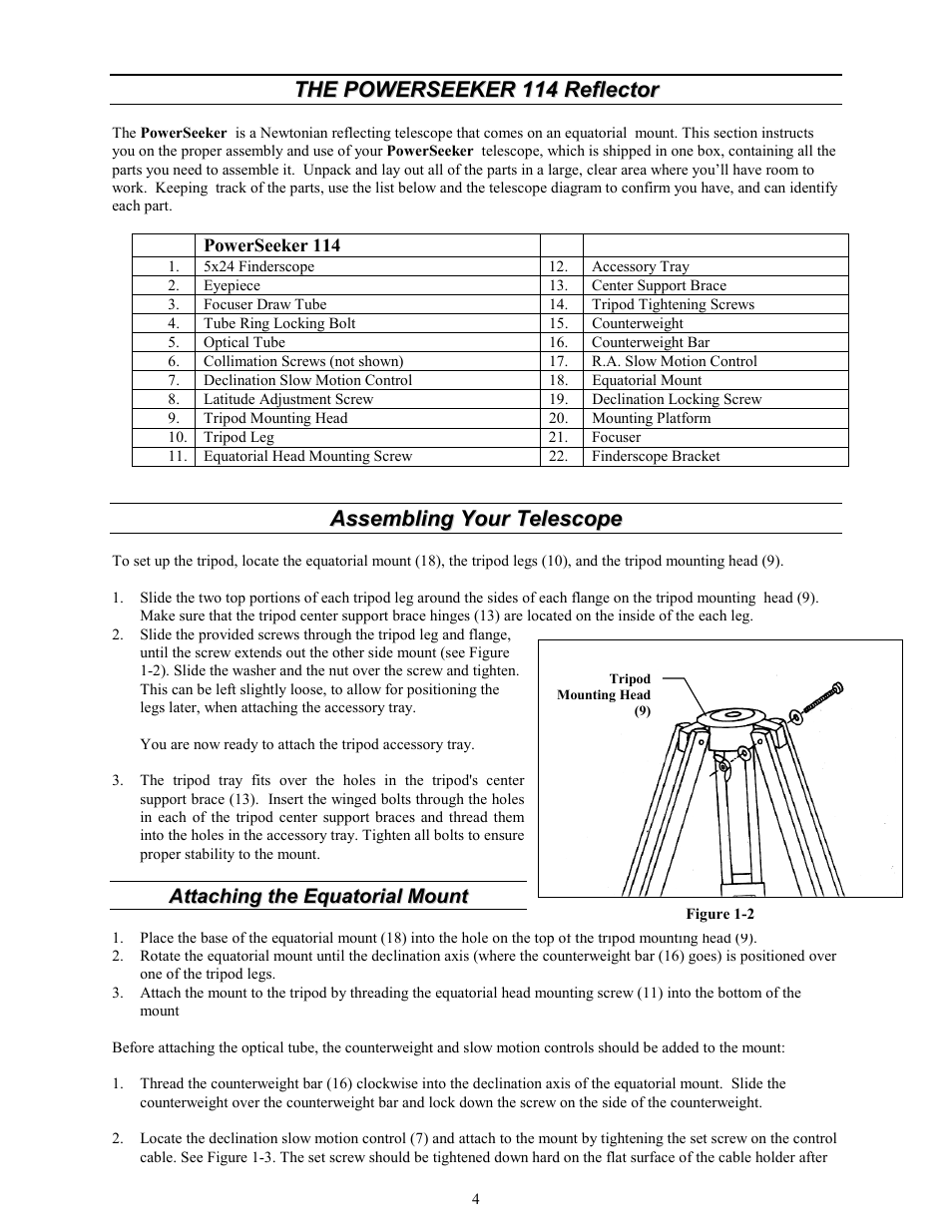 Celestron 114 User Manual | Page 4 / 10