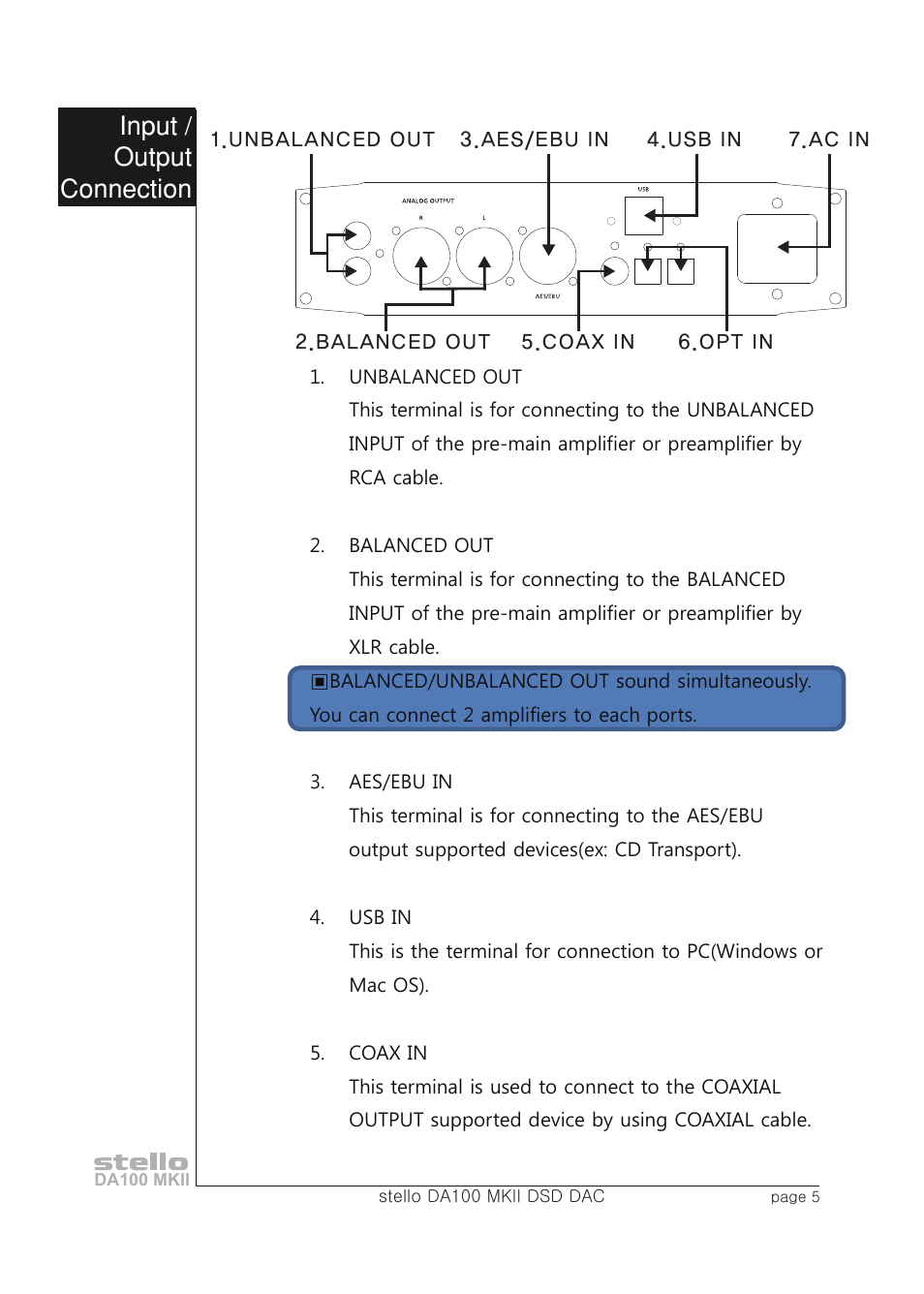 April Music Stello DA100 MKII User Manual | Page 7 / 21