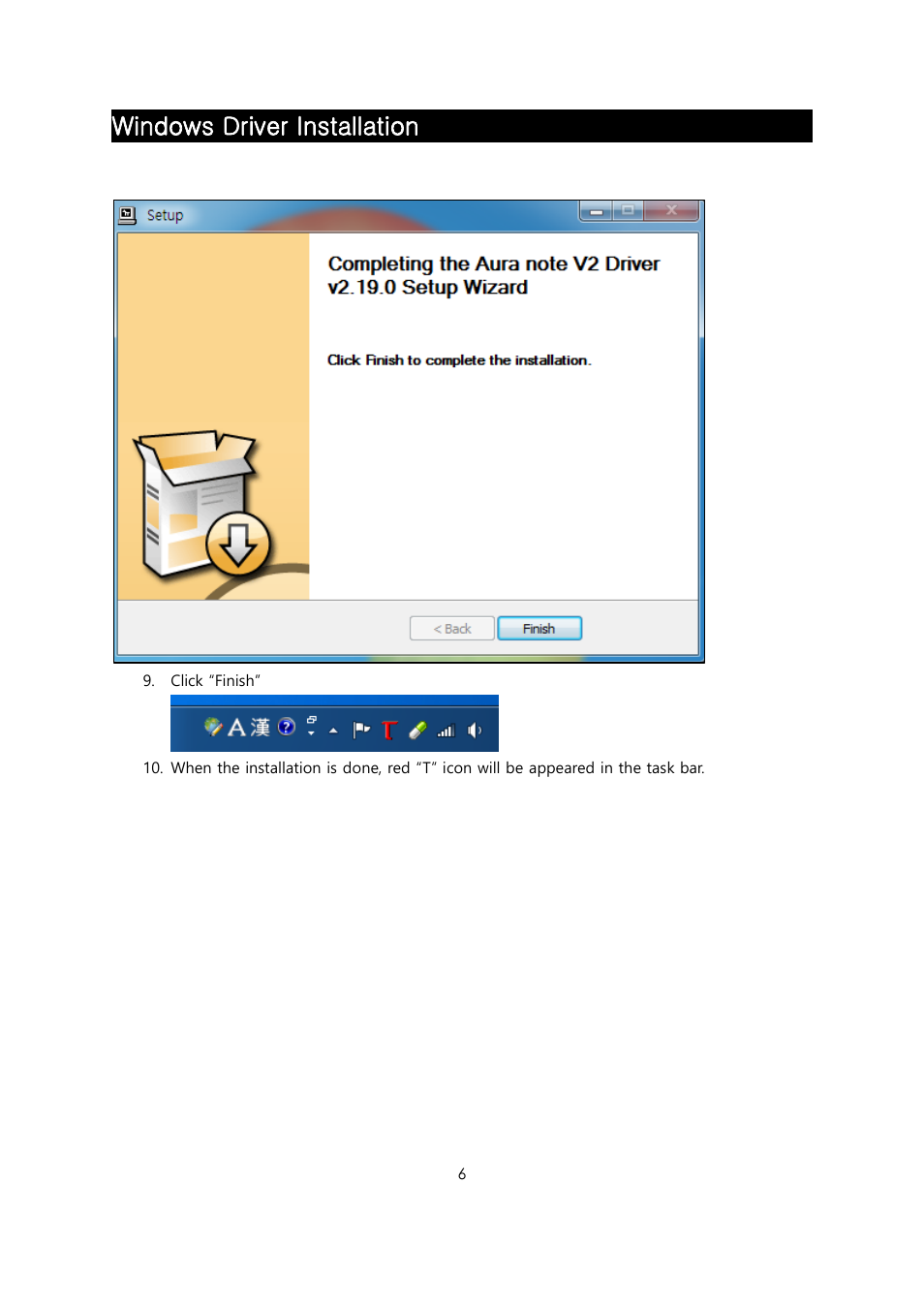 Windows driver installation | April Music Aura note V2 USB2.0 Driver for Windows OS User Manual | Page 7 / 9