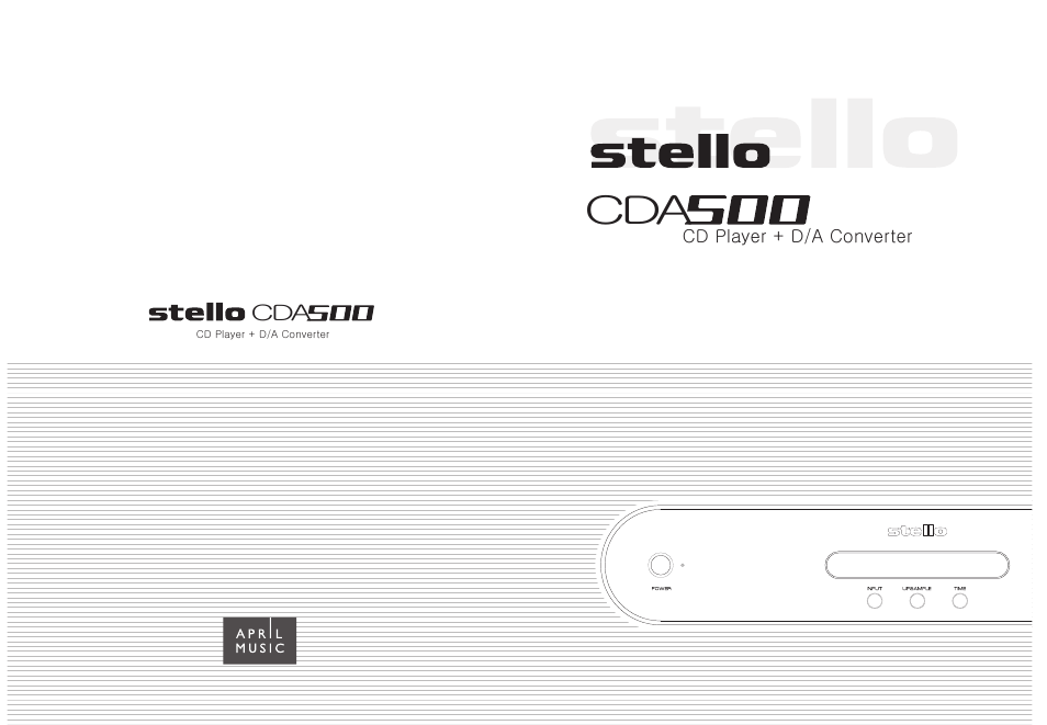 April Music Stello CDA500 User Manual | 14 pages