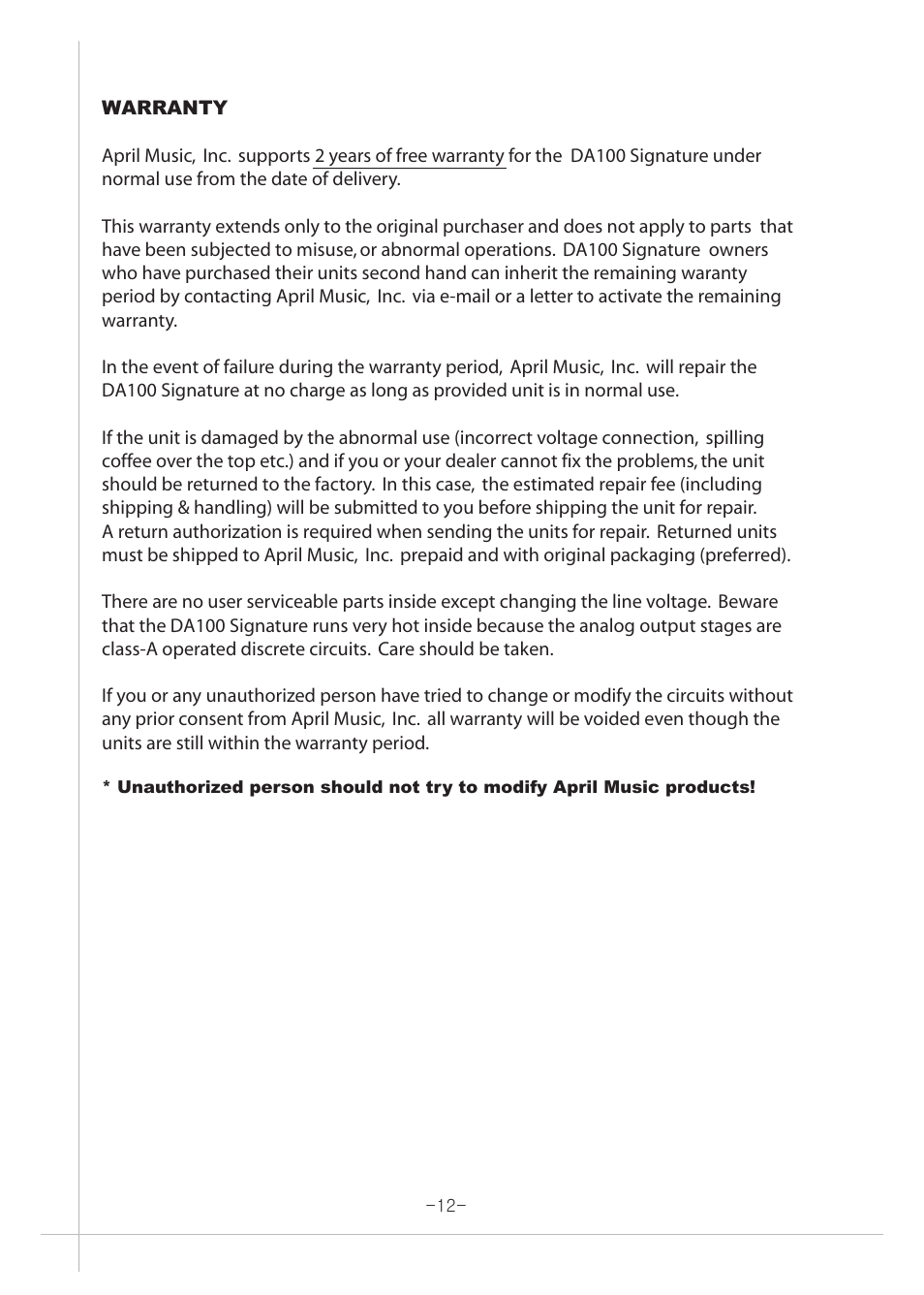 13 copy.pdf | April Music Stello DA100 Signature User Manual | Page 13 / 15