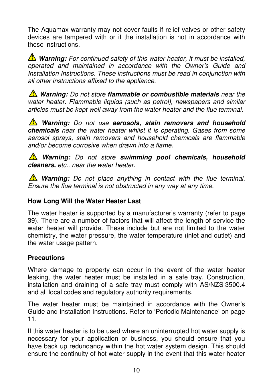 AquaMAX G270VE Series User Manual | Page 11 / 44