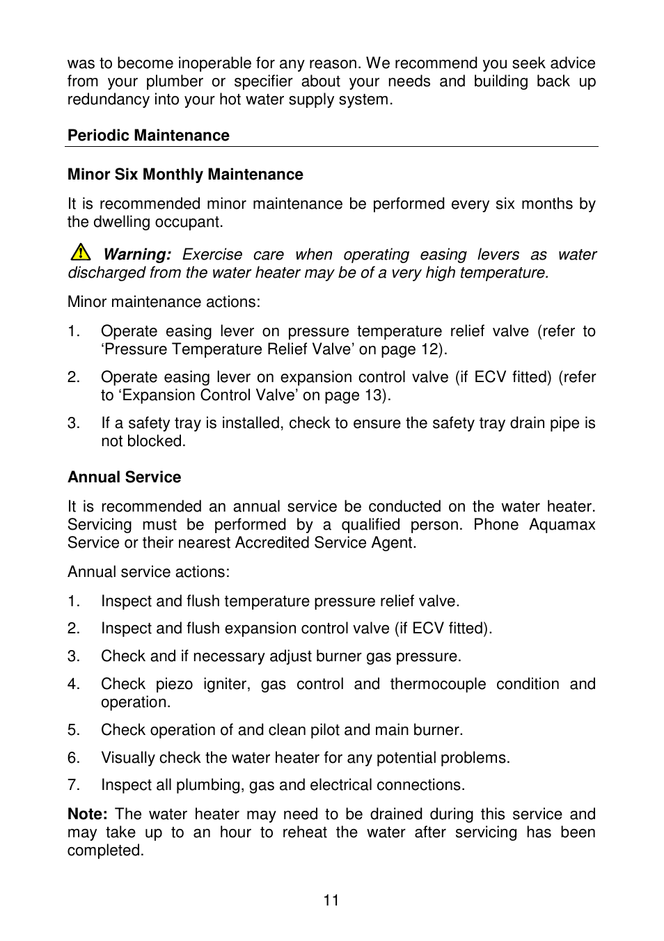 AquaMAX G270VE Series User Manual | Page 12 / 44