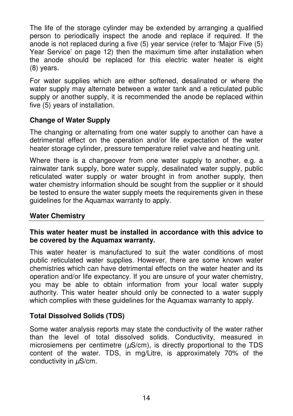AquaMAX G270VE Series User Manual | Page 15 / 44