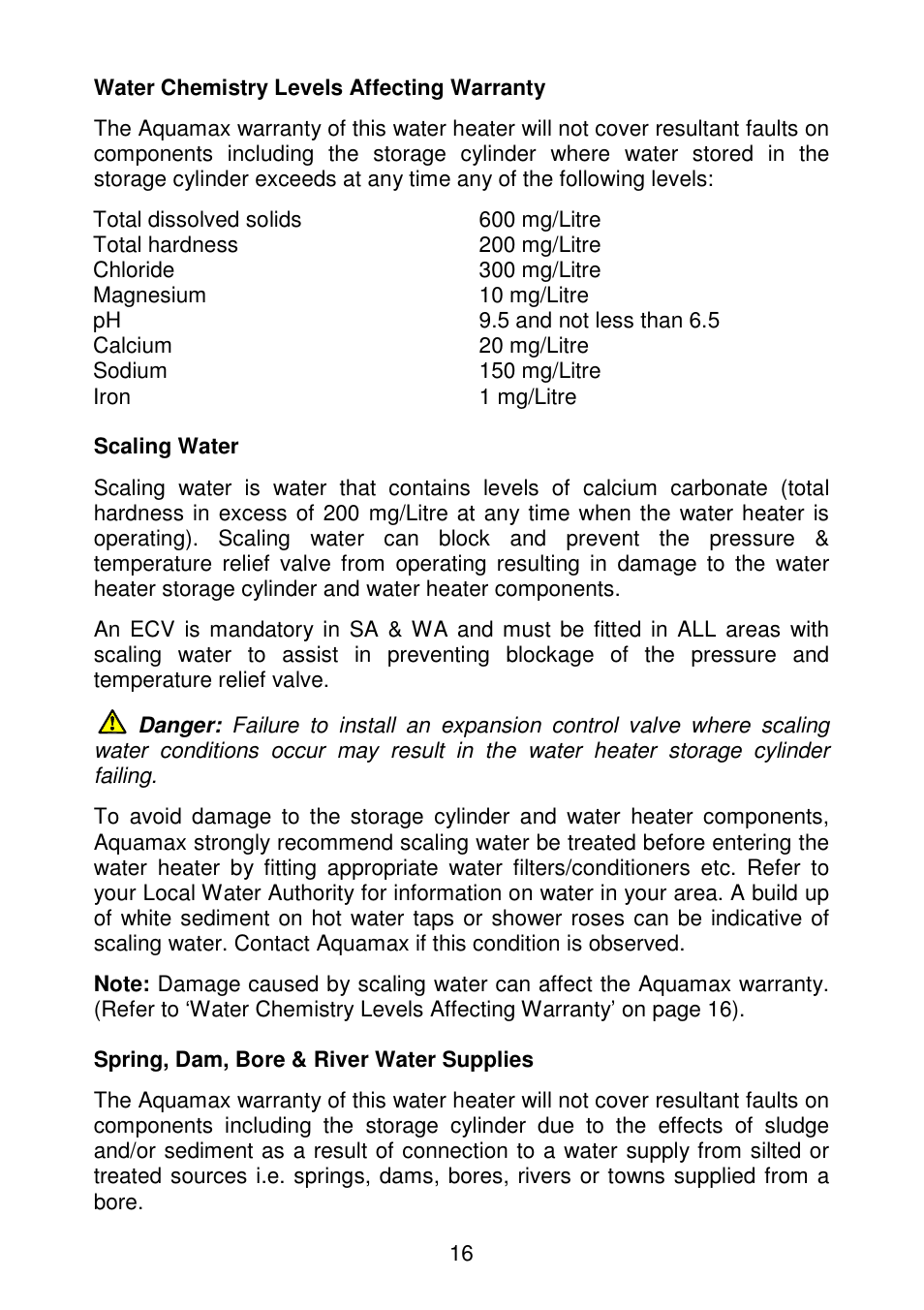 AquaMAX G270VE Series User Manual | Page 17 / 44