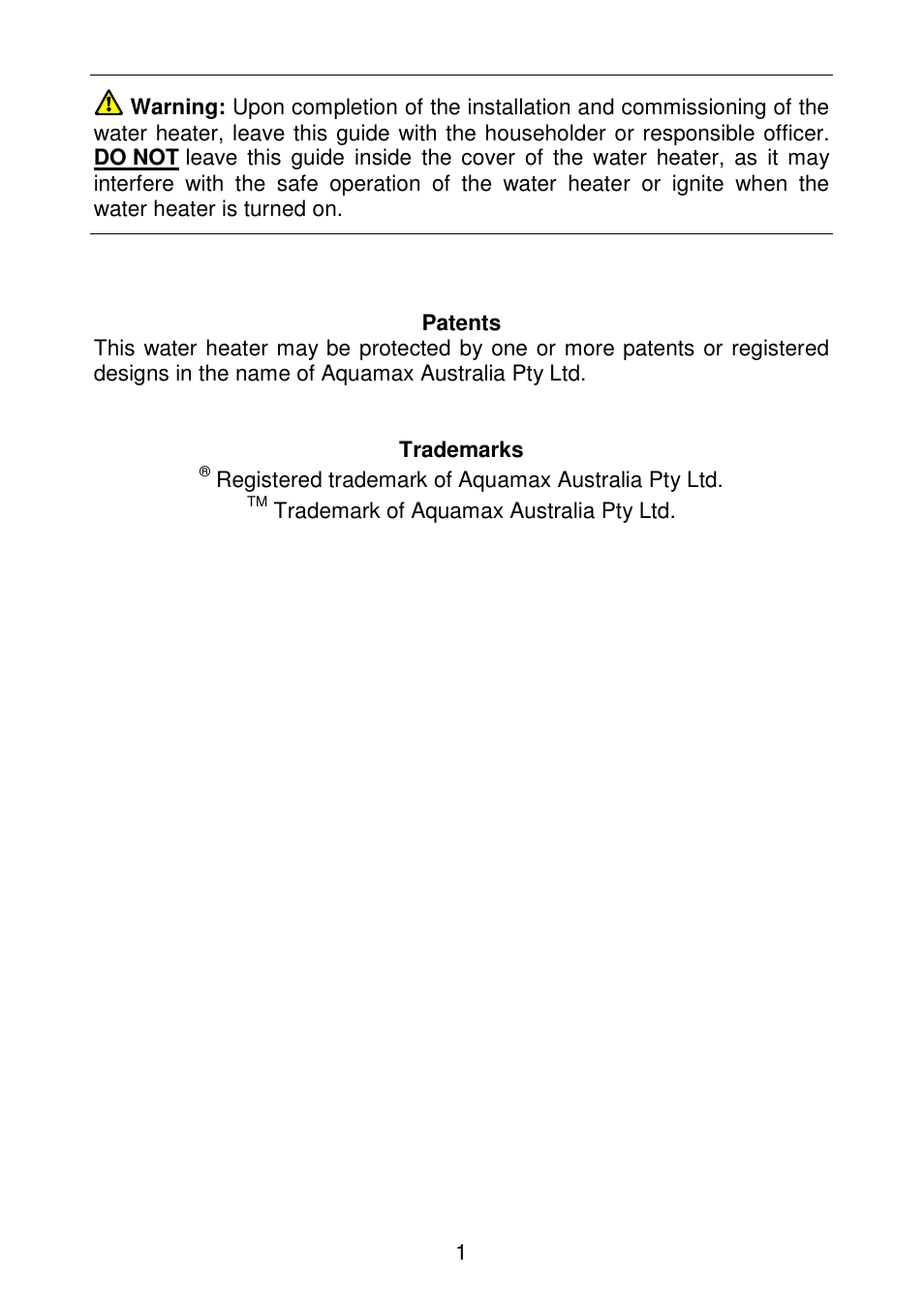 AquaMAX G270VE Series User Manual | Page 2 / 44